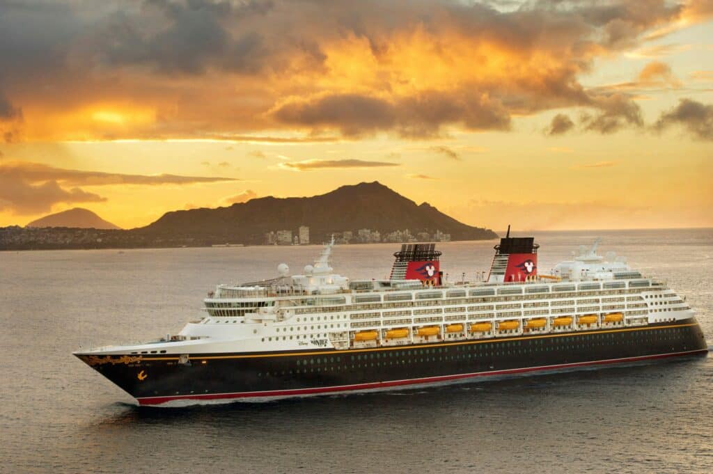a cruise ship in the water