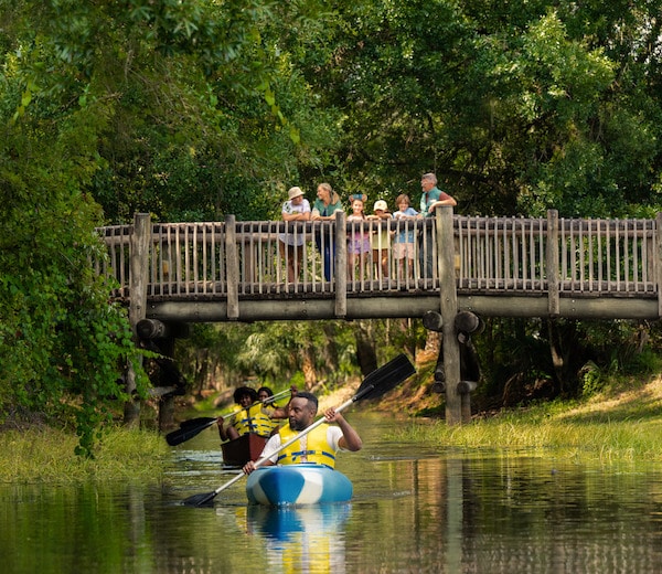 a group of people in a boat